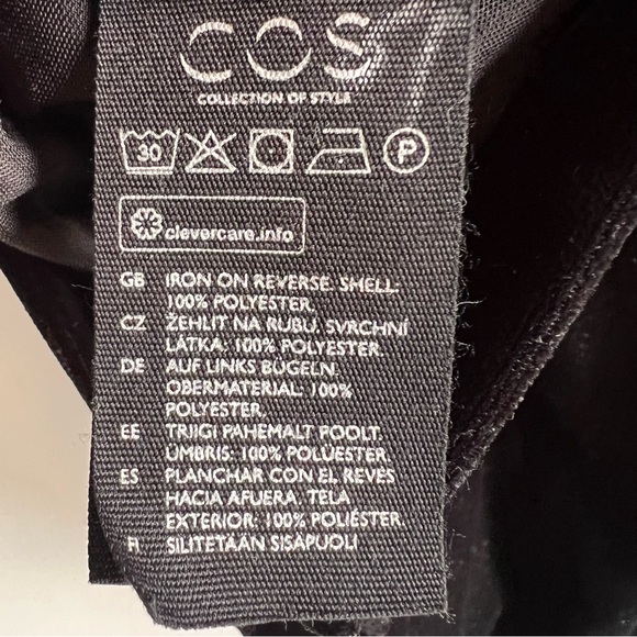 COS Velvet Puff-Sleeved Top dramatic pleated sleeve size 40 excellent condition - Picture 15 of 15